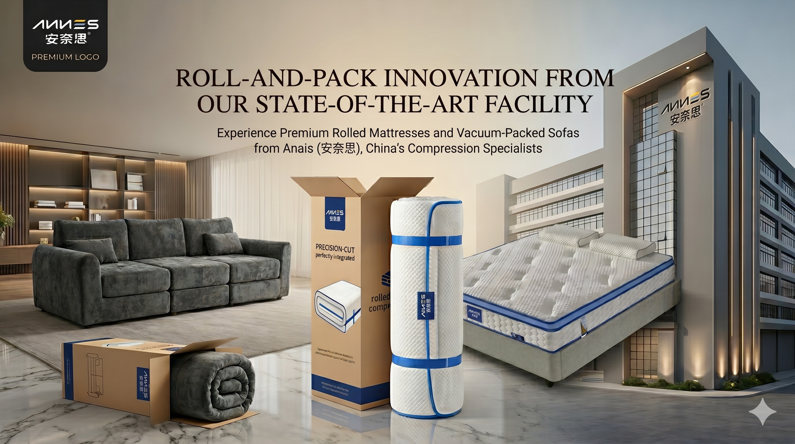ANNAISI roll packed mattress compressed sofa and factory innovation hero visual